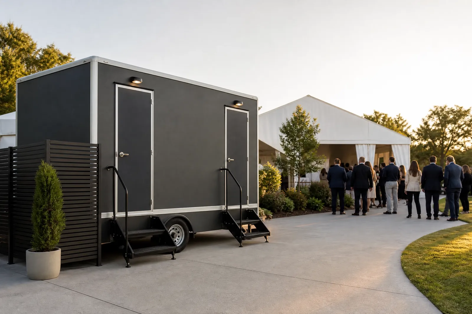 Accessible Units for Inclusive Access portable sanitation setup